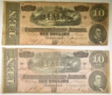 2-1864 $10.00 CONFEDERATE NOTES