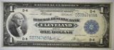 1918 $1 FEDERAL RESERVE BANK OF CLEVELAND VF