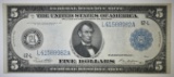 1914 $5 FEDERAL RESERVE NOTE XF