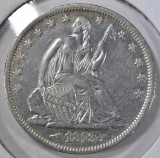 1873-S SEATED LIBERTY HALF DOLLAR  AU