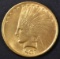1907 $10 GOLD INDIAN  CH/GEM BU