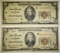 2 1929 $20 FEDERAL RESERVE BANK OF CLEVELAND NOTES