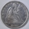 1843 SEATED LIBERTY HALF DOLLAR AU