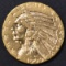 1909-D $5 GOLD INDIAN CH BU