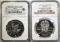 LOT OF 2 SILVER OLYMPIC COINS: