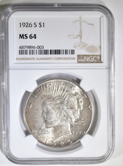 1926-S PEACE DOLLAR NGC MS-64