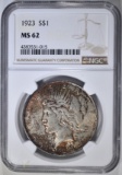 1923 PEACE DOLLAR  NGC MS-62