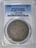 1798 BUST DOLLAR  PCGS GENUINE VF DETAIL