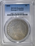 1800 BUST DOLLAR PCGS GENUINE F DETAIL