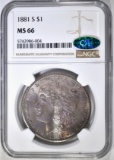 1881-S MORGAN DOLLAR NGC MS-66 CAC