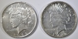 1922-D AU/BU & 22-S AU PEACE DOLLARS