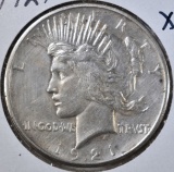 1921 PEACE DOLLAR, XF