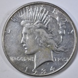 1934 PEACE DOLLAR XF/AU