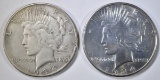 1934-D,S PEACE DOLLARS