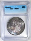 1898-O MORGAN DOLLAR, ICG MS-67