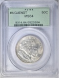 1924 HUGUENOT COMMEM HALF PCGS MS-64 OGH