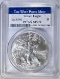 2013 (W) AMERICAN SILVER EAGLE PCGS MS-70