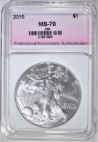 2015 AMERICAN SILVER EAGLE PNA PERFECT GEM BU