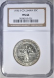 1936-S COLUMBIA COMMEM HALF NGC MS-64