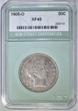 1905-O BARBER HALF DOLLAR NTC XF