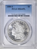 1880-S MORGAN DOLLAR PCGS MS-64 PL