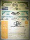 5-DIFFERENT CANCELLED STOCK CERTIFICATES