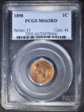 1898 INDIAN CENT  PCGS MS-63 RD