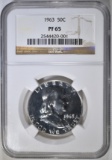 1963 FRANKLIN HALF DOLLAR  NGC PF-65