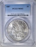 1887 MORGAN DOLLAR  PCGS MS-63