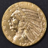 1909-D $5 GOLD INDIAN CH BU