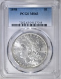 1898 MORGAN DOLLAR PCGS MS-63