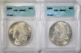 2-1921 MORGAN DOLLARS ICG MS64