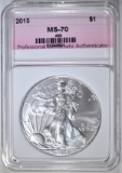 2015 AMERICAN SILVER EAGLE PNA PERFECT GEM BU