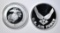 AIR FORCE AND MARINES ONE OUNCE .999 SILVER ROUNDS