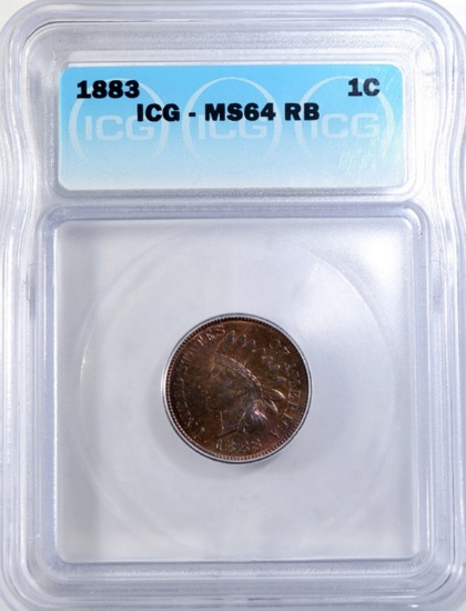 1883 INDIAN CENT ICG MS-64 RB