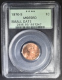 1970-S LINCOLN CENT SMALL DATE  PCGS MS-65 RD