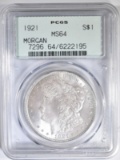 1921 MORGAN DOLLAR  PCGS MS-64