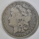 1893-CC MORGAN DOLLAR  VG