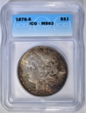 1878-S MORGAN DOLLAR ICG MS-63