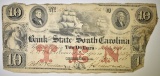 BANK OF SOUTH CAROLINA $10 TORN