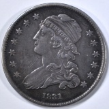 1831 LARGE LETTERS BUST QUARTER XF