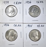 1935, 2-36 & 1-39 CH AU WASHINGTON QUARTERS
