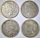 2-1922-S & 2-23-S CIRC PEACE DOLLARS