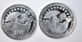 2-2nd AMENDMENT ONE OUNCE .999 SILVER ROUNDS