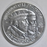 1924 HUGUENOT COMMEM HALF DOLLAR  AU