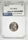 1950-D JEFFERSON NICKEL, PCI SUPERB GEM BU