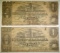 2-1863 $1 STATE OF ALABAMA NOTES LOW GRADE