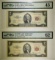 PMG GRADED $2 RED SEAL STAR NOTE LOT: