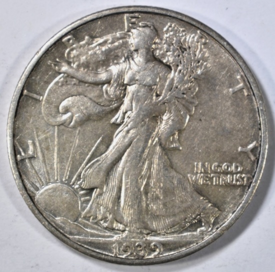 1939-S WALKING LIBERTY HALF AU