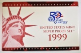 1999 U.S. MINT SILVER PROOF SET